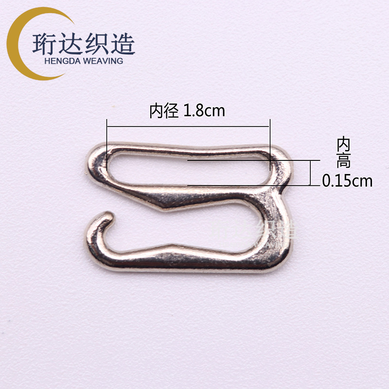 9 hebillas de Goma de embalaje interior de 1,8 cm (plata) / grano