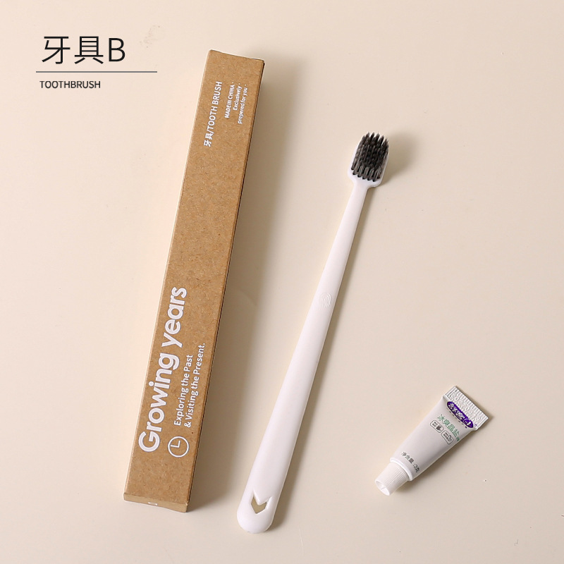 酒店一次性牙刷宾馆牙刷一次性牙具民宿一次性秸秆牙刷带牙青供应|undefined