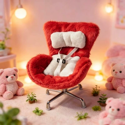 Car ornaments, Cross-Border Applicable Doll Pendant - big-red-headrest-plush-chair-with-legs