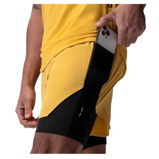 New Summer Fake Two-Piece Running Quick-Dry Sports Shorts Men's Basketball Fitness Marathon Cross-Country Training Quarterpants