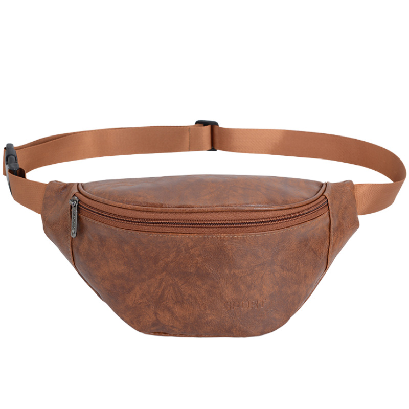 Amazon's New Spot Wholesale Trendy Pu Leather Crossbody Bag Fashionable Waist Bag Adjustable Shoulder Strap Crossbody Chest Bag