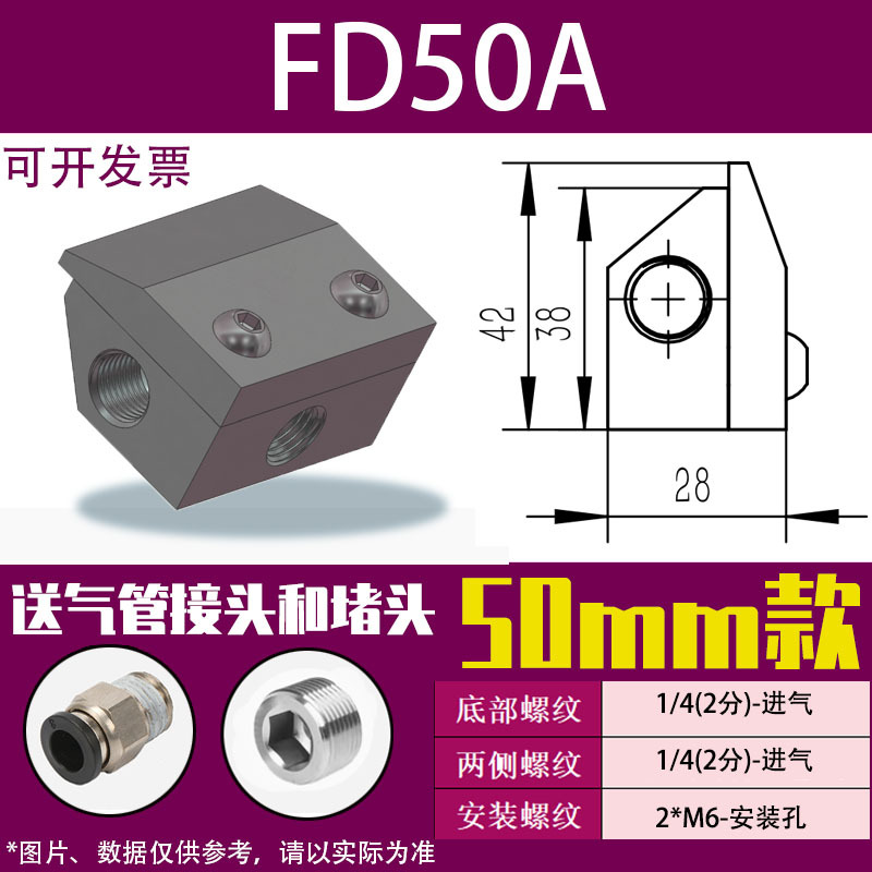 2in(51mm）超级气刀 风刀 超强气流吹干除尘 水清洗后吹干