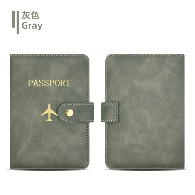 Múltiple tarjeta de protección de pasaporte Este conjunto de clip de pasaporte de cuero pu borde de cuero función de almacenamiento de certificado bolsa pequeña bolsa de pasaporte