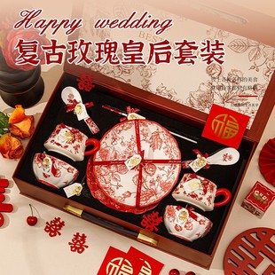 Bowl Household Chinese Housewarming Wedding Gift High-end Bowl and Dish suit Ceramic Bowl Wedding Gift Box suit Ceramic Tableware