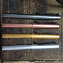 厂家直销 透明正姿学生金属极光恒星系列铝杆钢笔 定制加印logo