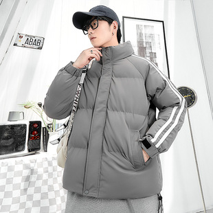 2024 Winter New Korean Style Loose Couple's Coat Bread Suit Thickened Youth Men's Cotton-padded Clothes with Standing Collar Cotton-padded Coat Trendy
