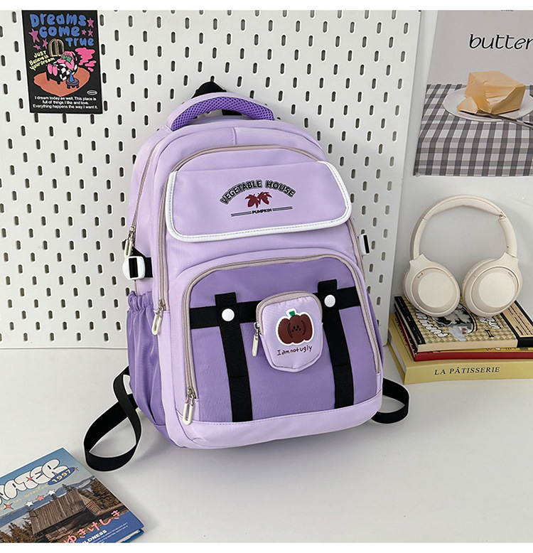 Kids Backpacks Backpack For Primary, Middle And High School Students, New Style, Fashionable, Large Capacity, Commuting, Simple Backpack_voghion.com