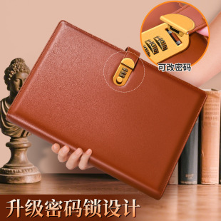Large-Capacity Family Document Storage Id Card Household Registration Book Protective Cover New Leather-Covered Thickened Data Storage Book