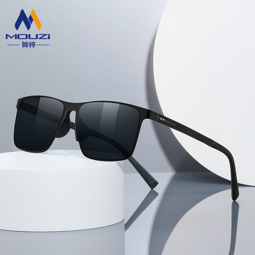 Live broadcast hot selling nylon polarized sunglasses for men driving driver driving sunglasses fashionable square sunglasses