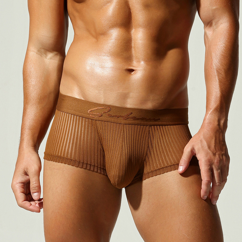 Seobean Xibin Source Manufacturer Men's Boxer Briefs Sexy Mesh Cross-Border Men's Boxer Briefs Wholesale