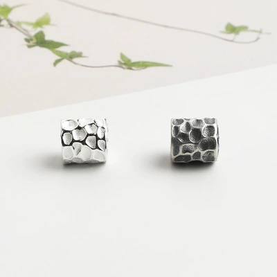 S925 sterling silver vintage hammered Zərgərlik ara hissələri