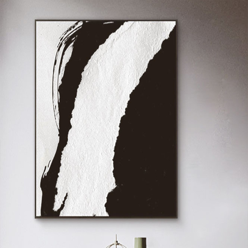 大芬村纯手绘油画立体砂岩画现代简约客厅沙发海浪背景墙玄关抽象|undefined