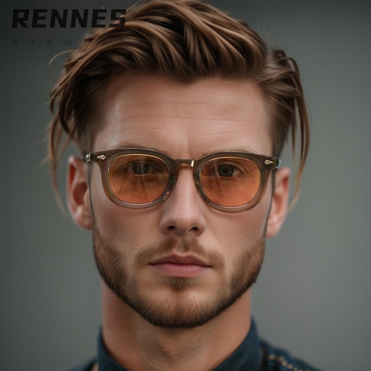 Gafas de sol de uñas de arroz de moda con marco ovalado retro europeo y americano