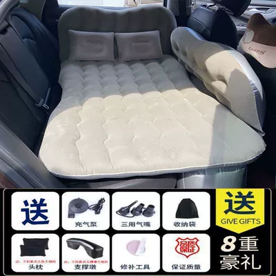 Mattress, Car Rear Seat Inflatable – Vehicle-mounted inflatable bed - default-luxury-backrest-headrest-combo-black-deluxe-edition-headrest-electric-pump