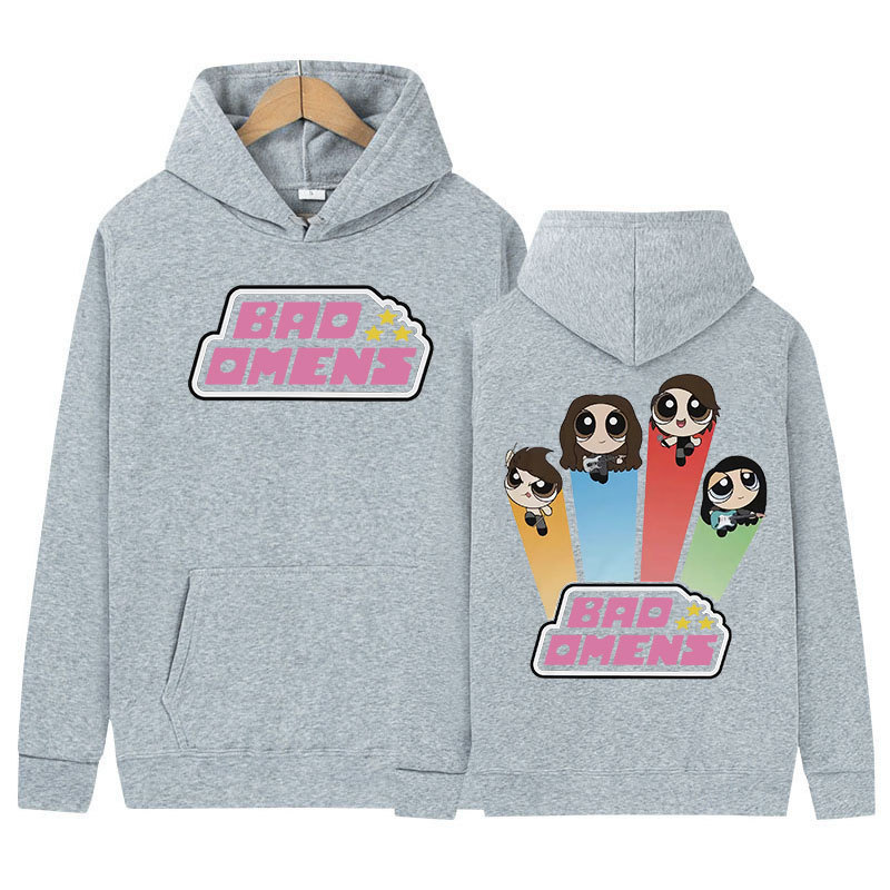 Suéter con estampado de niña voladora de mala señal linda sudadera casual de manga larga de moda para hombres y mujeres kawaii