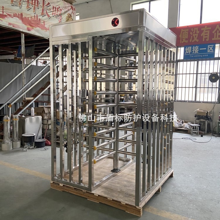 全高十字智能转闸供应厂家 工地双通道双向不锈钢旋转门 栅栏转闸