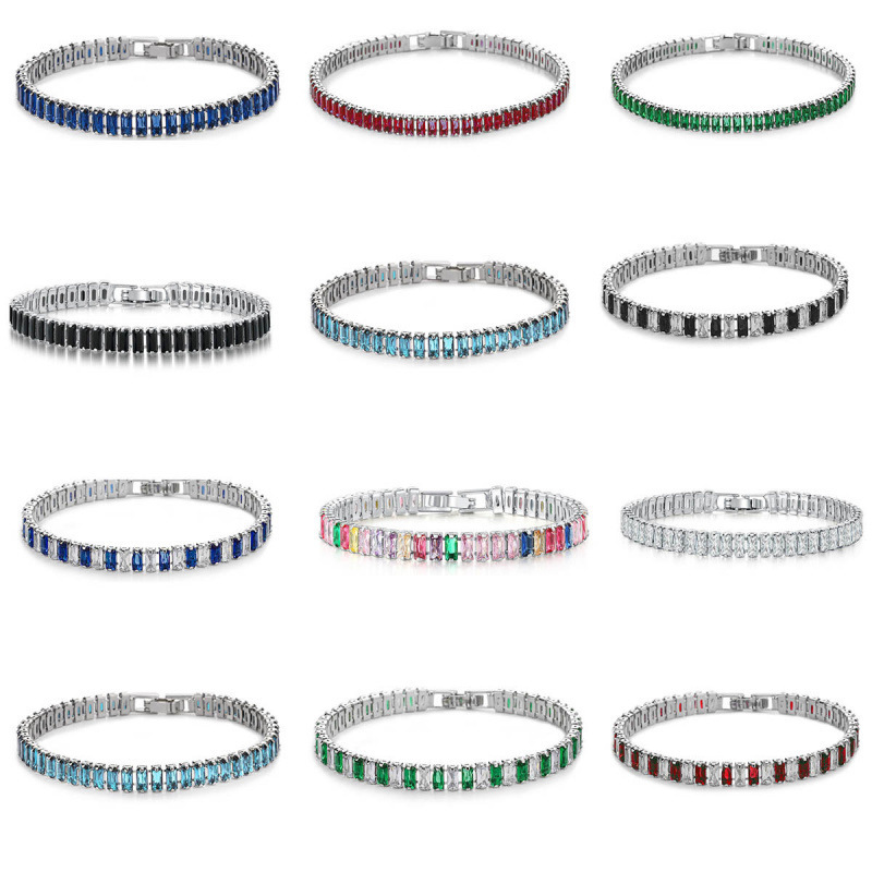 Cross-Border Zircon Claw Chain Hot-Selling 2.5*5mm Women's Bracelet Trendy Fashion Versatile Style Direct Factory Wholesale Cross-Border Zircon Claw Chain Hot-Selling 2.5*5mm Women's Bracelet Trendy Fashion Versatile Style Direct Factory Wholesale