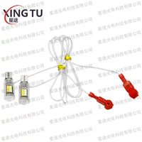 Индикатор ширины мотоцикла T10 двухцветный указатель поворота T15 2835 16smd W5W задняя лампа дальнего света