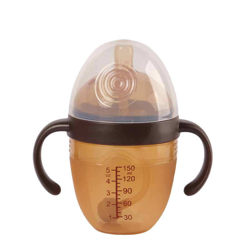 Leche materna en caja inglesa, artefacto de destete de nano plata real, biberón de silicona completo anti-flatulencia para bebés 150 ml