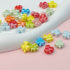 幸運な花のまっすぐな穴の玉のクローバーの陶磁器の散珠の数珠のdiyのアクセサリのブレスレットのネックレスの耳飾りの材料