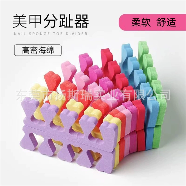 Оптовый Нейл-арт палец сплиттер EVA Toe хлопок Любовь палец сплиттер губка носок хлопок палец сплиттер изоляция Хлопок