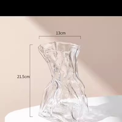 Nordic simple origami transparente florero ins estilo creativo Hotel B & B decoración florero de vidrio arreglo floral