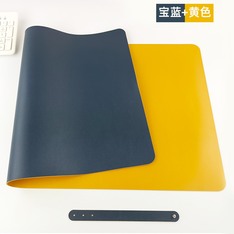 Alfombrilla de ratón de cuero de doble cara almohadilla de escritura de computadora de escritorio de la Oficina Creativa de gran tamaño almohadilla de ratón impermeable de cuero de la PU al por mayor