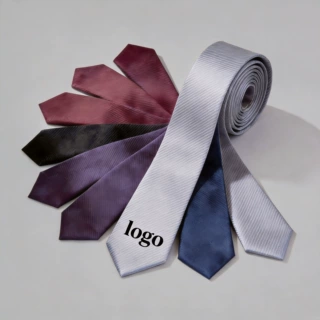 Factory-customized imitation silk logo ties