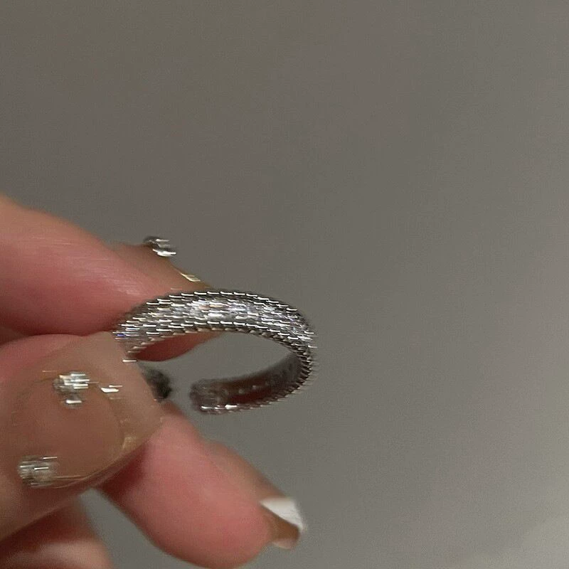Adjustable universal ring, light-luxury style, high-quality alloy, simple elegant for index finger