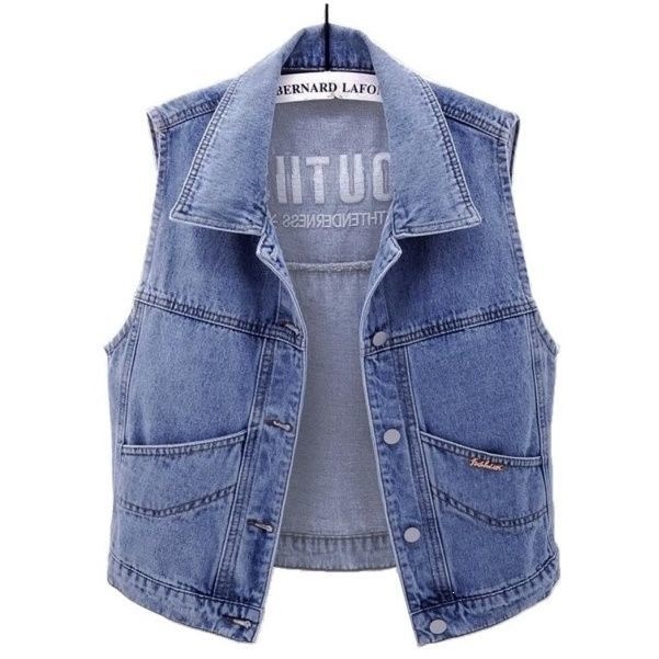 Women's denim vest, Korean style, loose fit, new spring and autumn style, retro Hong Kong style, petite and youthful fashion coat.