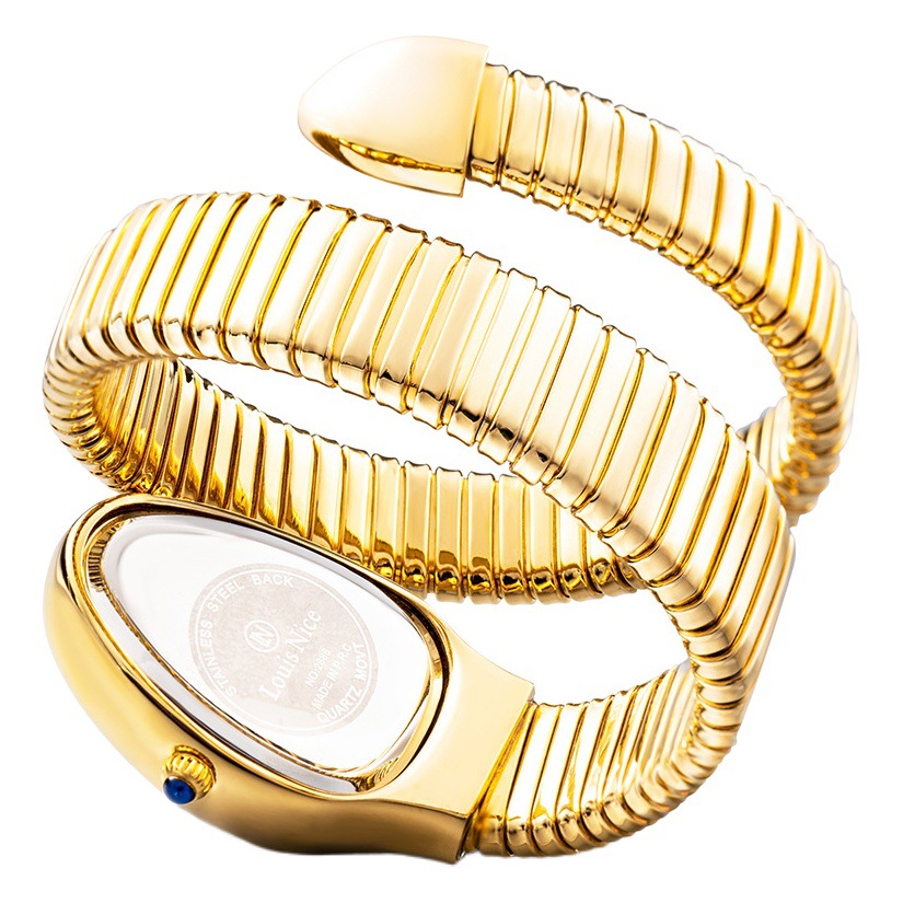 Reloj MISSFOX Baojia cabeza de serpiente de alto grado de estilo europeo y americano INS en forma de serpiente único reloj de mujer de moda