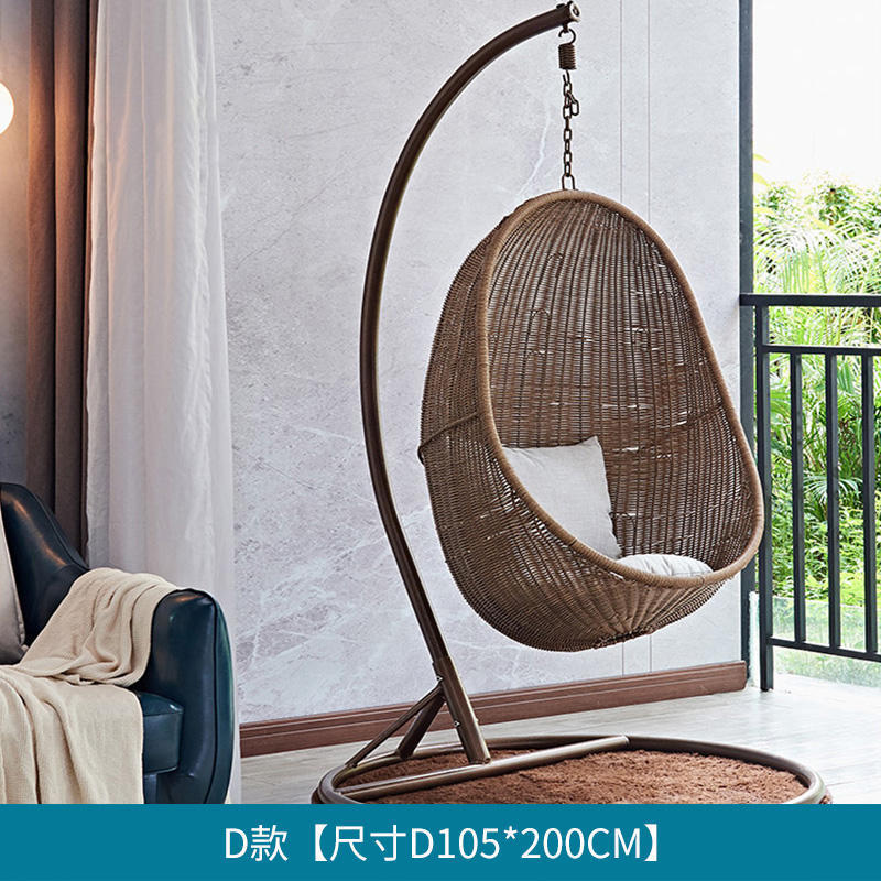 Silla Colgante o Cuna de Ratán para Exteriores - Para Jardín, Hotel o Balcón, Estilo Nórdico