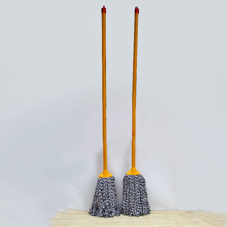 Small Round Head Black and White Cotton Yarn Mop Household Cleaning Mop Detachable Head Rod Mop Cleaning Supplies Small Round Head Black and White Cotton Yarn Mop Household Cleaning Mop Detachable Head Rod Mop Cleaning Supplies