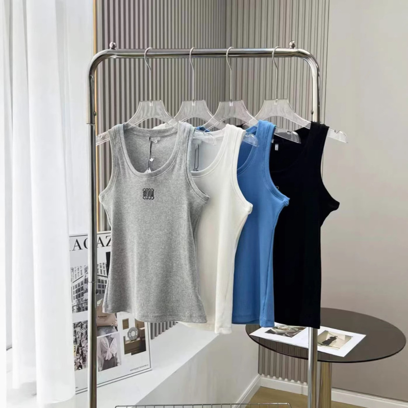 Cross-Border Yiwu Threaded Vest 2026 Summer New Style Embroidered Slim-Fit Vest Versatile Sleeveless Top 7114 Cross-Border Yiwu Threaded Vest 2026 Summer New Style Embroidered Slim-Fit Vest Versatile Sleeveless Top 7114