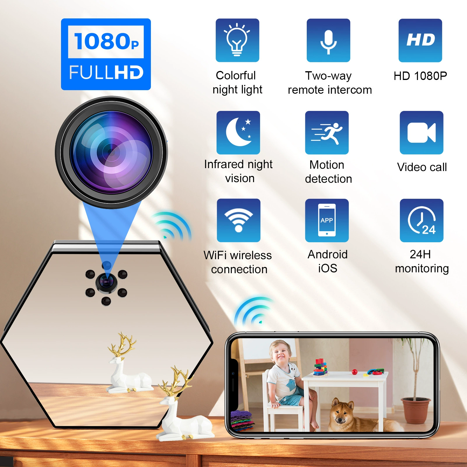 Камера CCTV, радионяня для дома, мобильный телефон