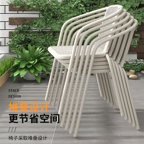 Outdoor Waterproof Sunproof Iron Furniture Set Including Glass Table and Chairs Garden Courtyard Balcony Milk Tea Shop Outdoor
