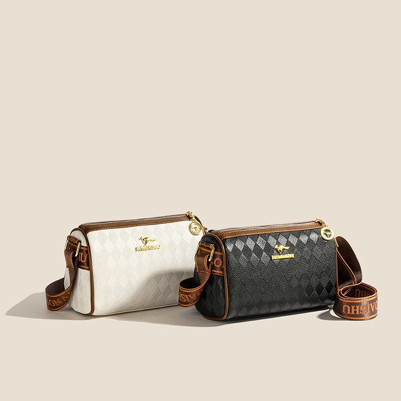 2024 otoño nuevo estilo bolso femenino moda diseño simple bolso cilíndrico bolso de mensajero de hombro salvaje almohada bolso femenino