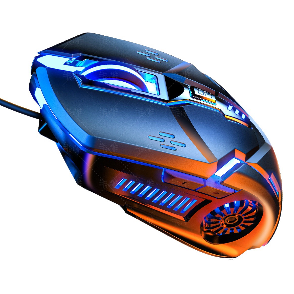 Talla de plata G5 ratón con cable Juego luminoso e-sports mecánico mudo accesorios de computadora entrega transfronteriza al por mayor Amazon