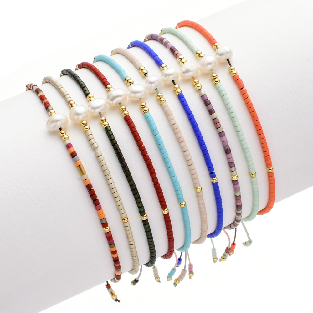 Fashion Round Beaded Pearl Wholesale Bracelets display picture 1