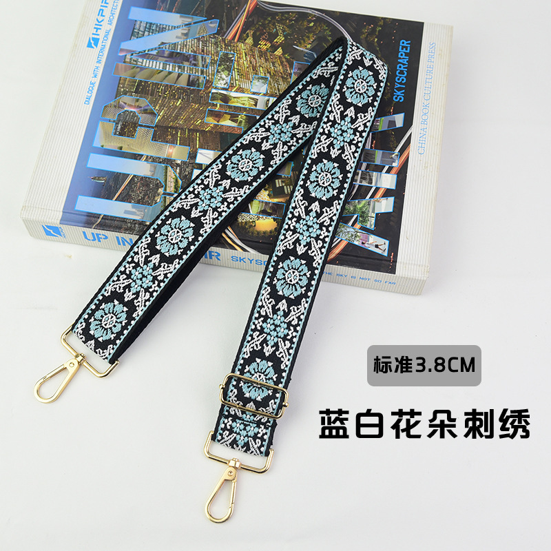 刺繍入りレディースバッグショルダーストラップクロスボディバッグストラップ調節可能なパーソナライズされたエスニックスタイルレトロ幅広ヨーロッパとアメリカのジャカードファッション交換|undefined