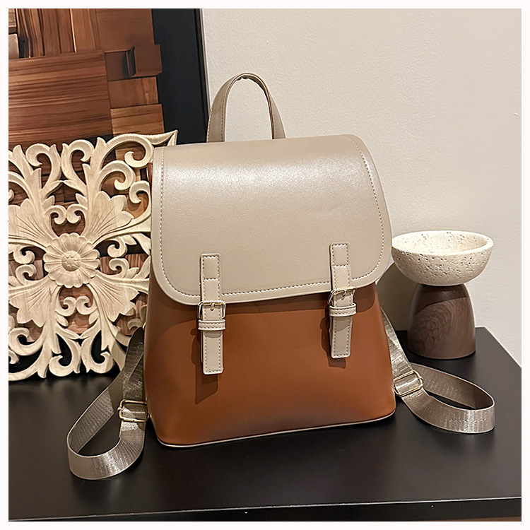 Women's Fashion Small Backpack High-End Commute Daypack Large Capacity Multiple Pockets Everyday Versatile Shoulder Bag