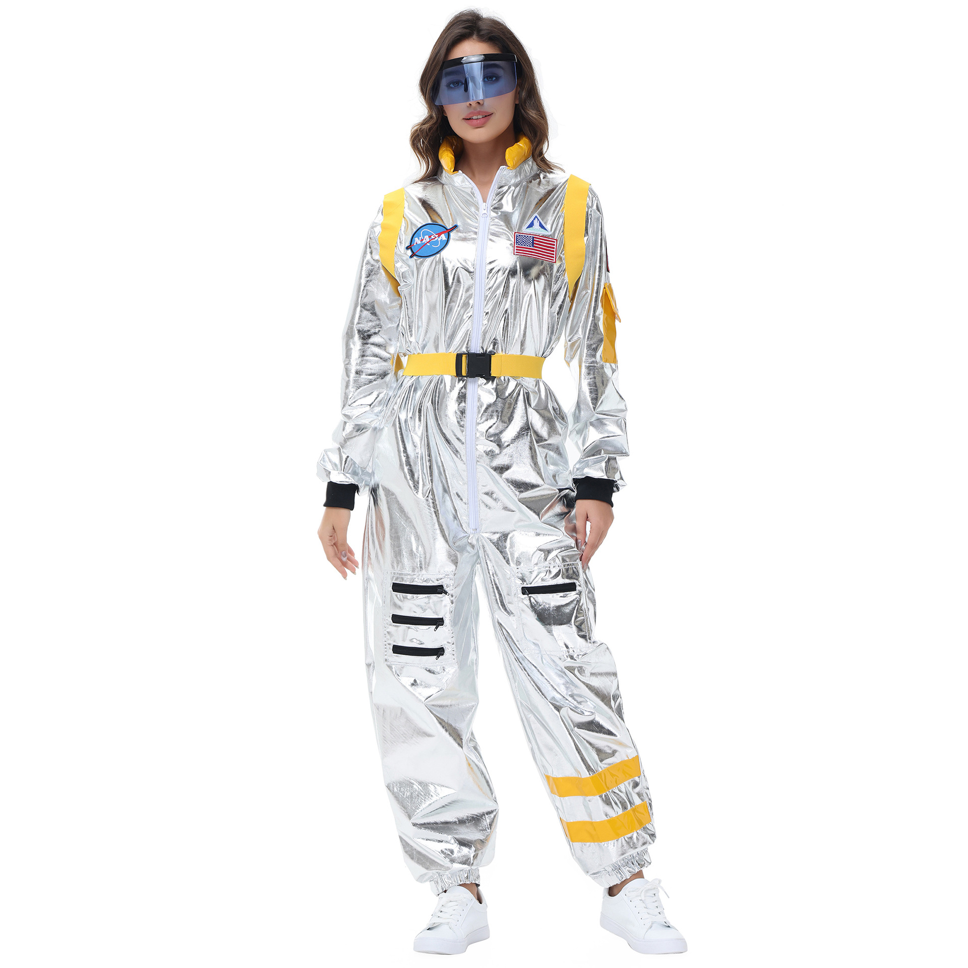 5601女黄-1(63元)连体衣裤,腰带,配眼镜加7元一副.