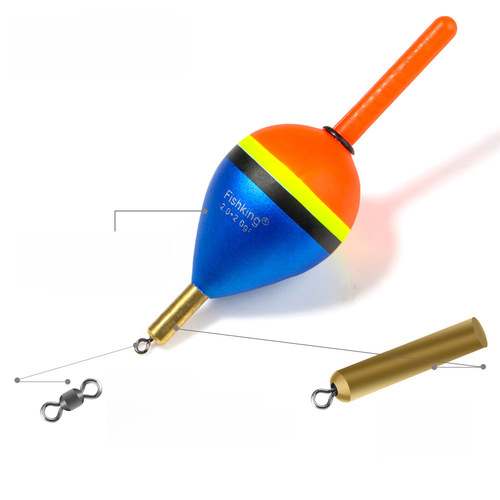 FISHKING New Copper Drop-Off Jigging Float Abobo Float Jigging for Carp and Catfish Long-Range Buoy Big Belly Floating Fishing Float