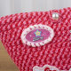 New Japanese Style Cartoon Cotton Rope Woven Bag Children's Travel Cute Girl's All-match Crossbody Bag Internet Popular Shoulder Bag