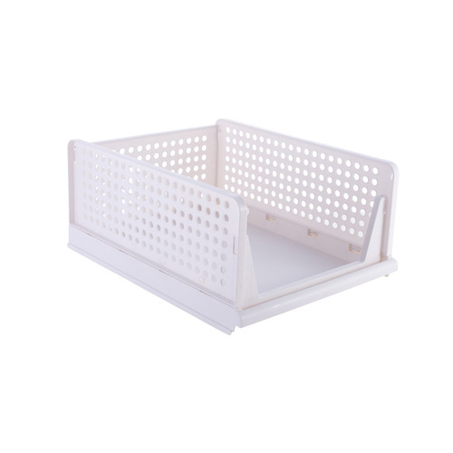 Clothing storage basket wholesale wardrobe toy Japanese plastic stackable drawer type clothes layered folding storage box