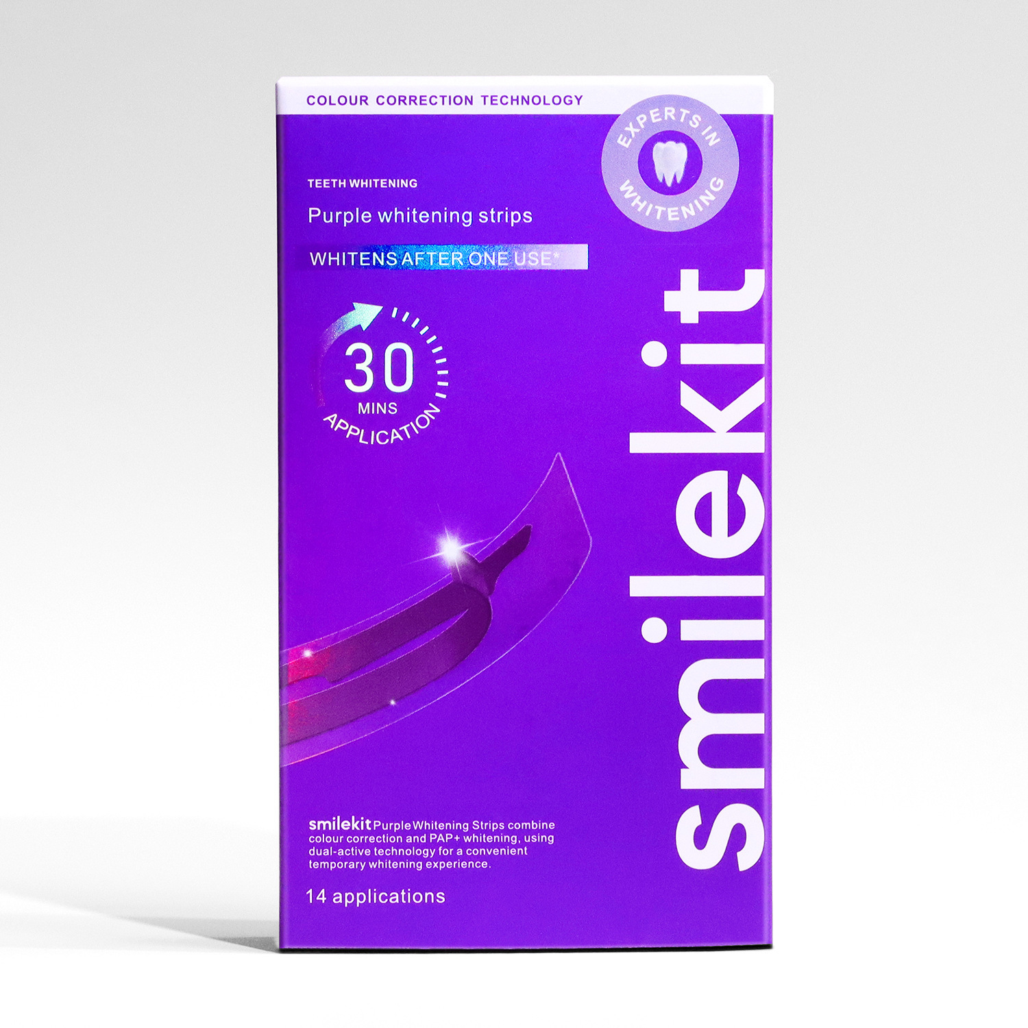 Grenzüberschreitender neuer V34 Violett Zahnaufhellungsstreifen Whitening Strips Zahnbleaching-Streifen aufhellend entgelbend leuchtend weiße Zahnstreifen