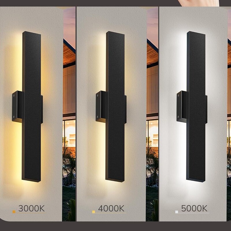 Ledwalllight Outdoor Wall Lamp Dimmable Rectangular Backlit Wifi Bluetooth Customizable Wall-Mounted