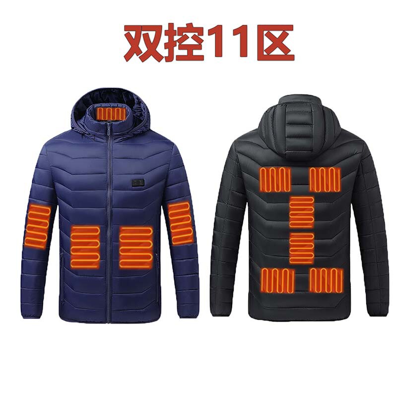 跨境发热棉服冬季爆款发热服USB接口户外保暖加热棉衣恒温加热服|undefined