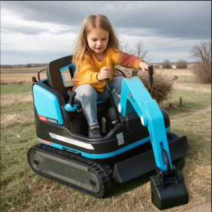 Shared Internet-Famous Children's Electric Excavator Crawler Go-Kart for Adults, Suitable for Amusement Parks, Squares, and Tourist Attractions