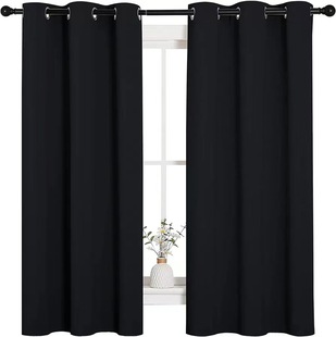 Window curtains Cross-border Solid Color High Tight Full Blackout Curtain Amazon Finished Curtain Screen